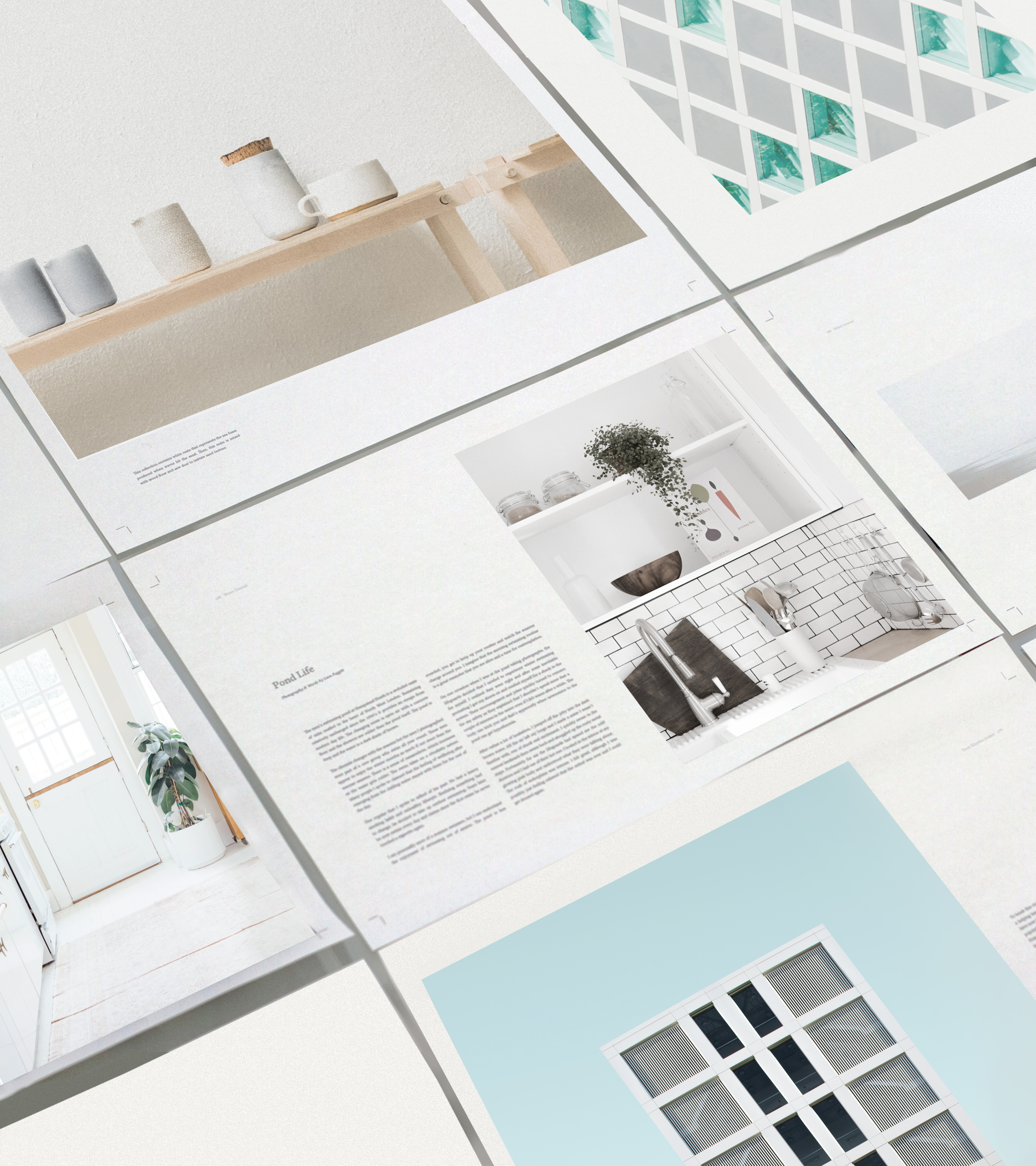 Brochure design combining readable text and photography